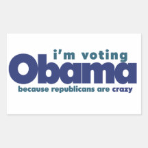 I've voting OBAMA Rectangular Stickers