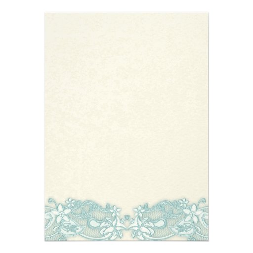 Ivory and Aqua Vintage Floral Cards