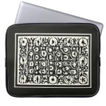 Ivory and Ebony Exotic Safari Geometric Laptop Sleeve