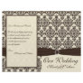 Ivory and Espresso Damask Wedding Program Flyer Design