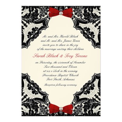 Ivory and Lace Wedding Invitation