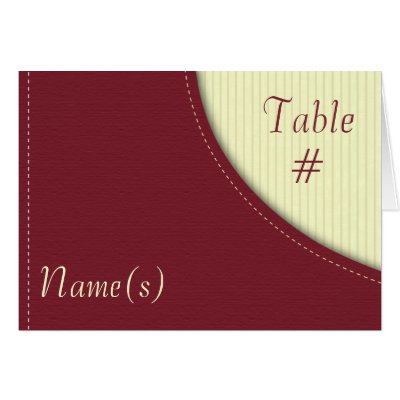 Ivory and Red Table Cards by handemade