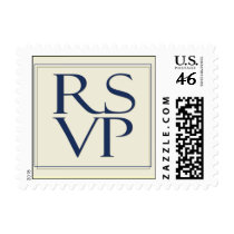 Ivory background small RSVP postage