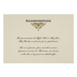 Ivory Black and Gold Damask Wedding Insert Custom Invites