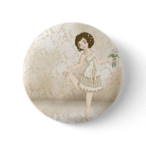 Ivory Bride Pinback Button
