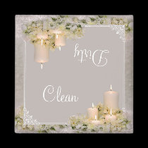 Ivory Candles Clean & Dirty Dishwasher Magnet D2 magnets
