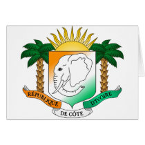 Ivory Coast coat of arms cards