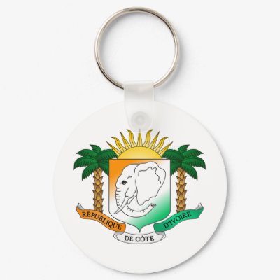 Ivory Coast coat of arms Key Chains by sergemayifuila