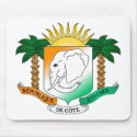 Ivory Coast coat of arms mousepads by sergemayifuila Ivory Coast coat of arms mousepads