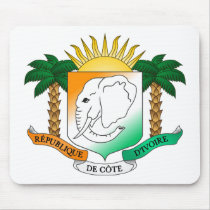 Ivory Coast coat of arms mousepads by sergemayifuila Ivory Coast coat of arms mousepads