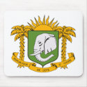 Ivory Coast Coat of Arms Mousepad by FlagTshirts Ivory Coast Coat of Arms Mousepad