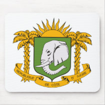 Ivory Coast Coat of Arms Mousepad