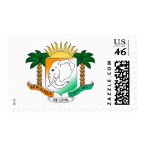 Ivory Coast coat of arms postage