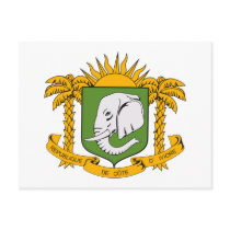 Ivory Coast Coat of Arms Postcard by FlagTshirts Ivory Coast Coat of Arms Postcard
