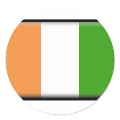 Ivory Coast Flag Stickers by jacinto888