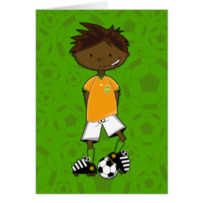 Ivory Coast Soccer Boy Card