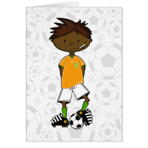 Ivory Coast Soccer Boy Card card