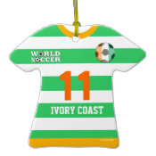 Ivory Coast World Cup Soccer Jersey Ornament ornament