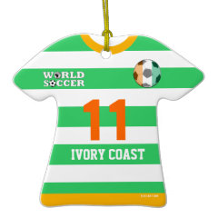 Ivory Coast World Cup Soccer Jersey Ornament ornament