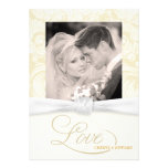 Ivory Damask - Elegant Photo Wedding Invitations
