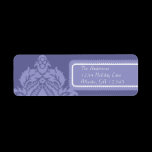 Ivory Damask Lilac Eggplant