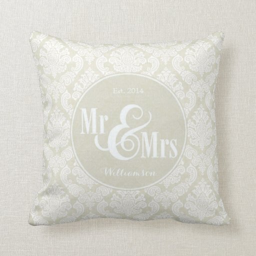 Mr And Mrs Pillows Mr And Mrs Throw Pillows Zazzle