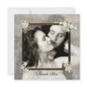Ivory Damask Overlay Photo Card invitations