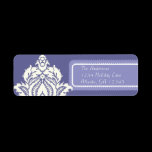 Ivory Damask Periwinkle Blue