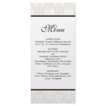 Ivory Damask Wedding Menu Customized Rack Card