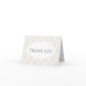 Ivory Damask Wedding Thank You Card card