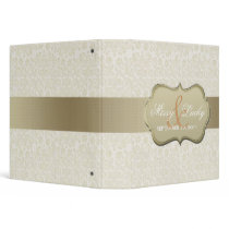 Ivory & Gold Wedding Planner/Album Vinyl Binders