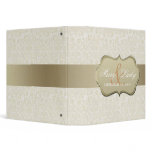 Ivory &amp; Gold Wedding Planner/Album Vinyl Binders