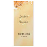 Ivory Hibiscus Floral Wedding Dinner Menu Cards Custom Rack Cards