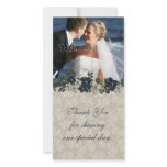 Ivory Lace Blue Flowers Photo Card photo cards