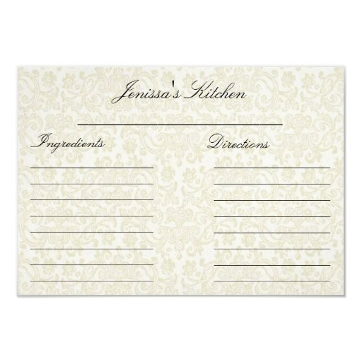 3 x 5 recipe cards