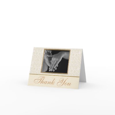 Ivory Lace Thank You Card