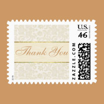 Ivory Lace Thank you Postage Stamp stamps