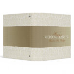 Ivory Lace Wedding Planner Vinyl Binders
