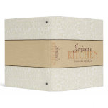Ivory Lace with Hazelnut Ribbon Recipe Binder