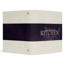 Ivory Lace with Ribbon Recipe Binder