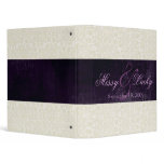 Ivory Lace with Ribbon Wedding Planner 3 Ring Binder