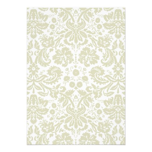 Ivory Monogram Damask Bridal Shower Invitations