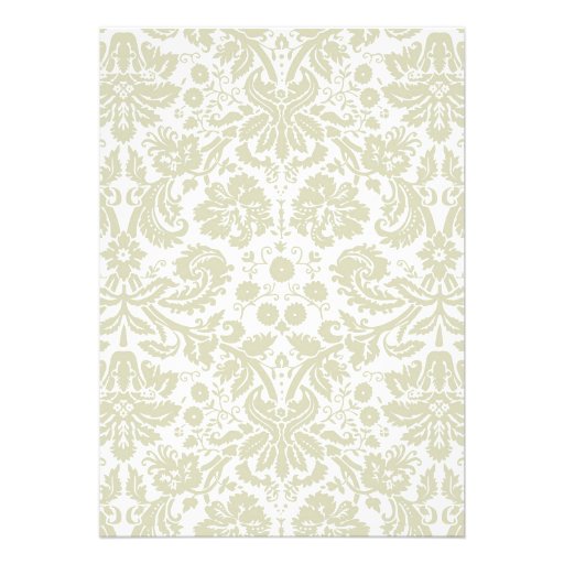Ivory Monogram Damask Wedding Invitations