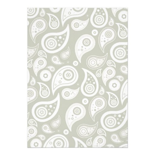 Ivory Paisley Bridal Shower Invitations