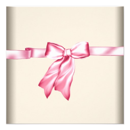 Ivory Pink Rose Womans Birthday Party Invite