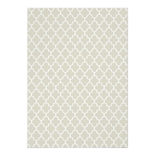 Ivory Quatrefoil Wedding Invitations