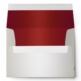 Ivory & Red Bow Envelopes envelope