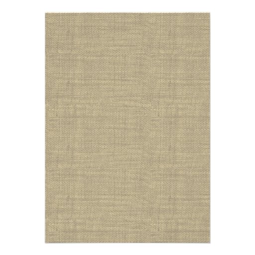 Ivory Ribbon and Burlap Wedding Personalized Invites