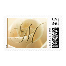 Ivory Rose Monogram stamps - letter M