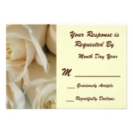 Ivory Rose RSVP Card Personalized Invites